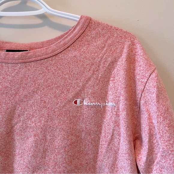 Champion Boxy Cropped Heathered Pink Tee - Picture 2 of 6